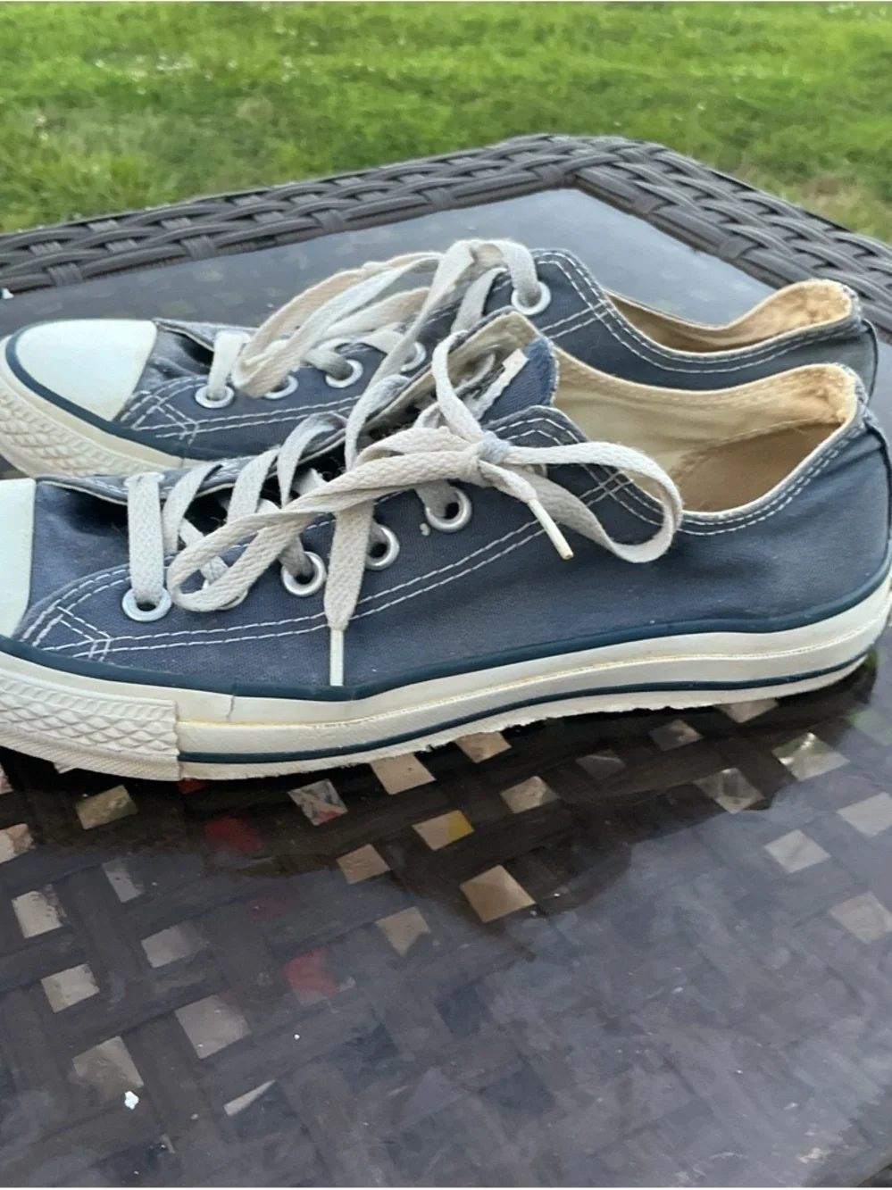 Converse Kids Low-Top Canvas Sneakers in Blue